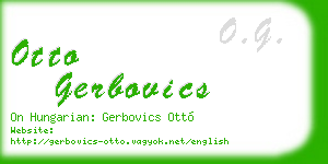 otto gerbovics business card